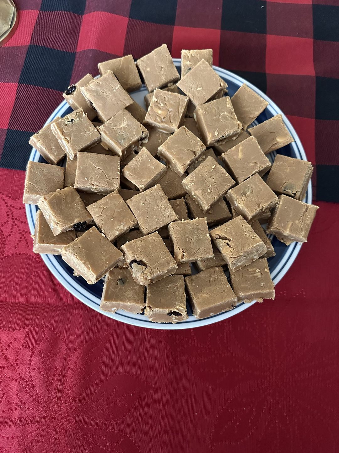 Sri Lankan milk toffee squares on a festive table